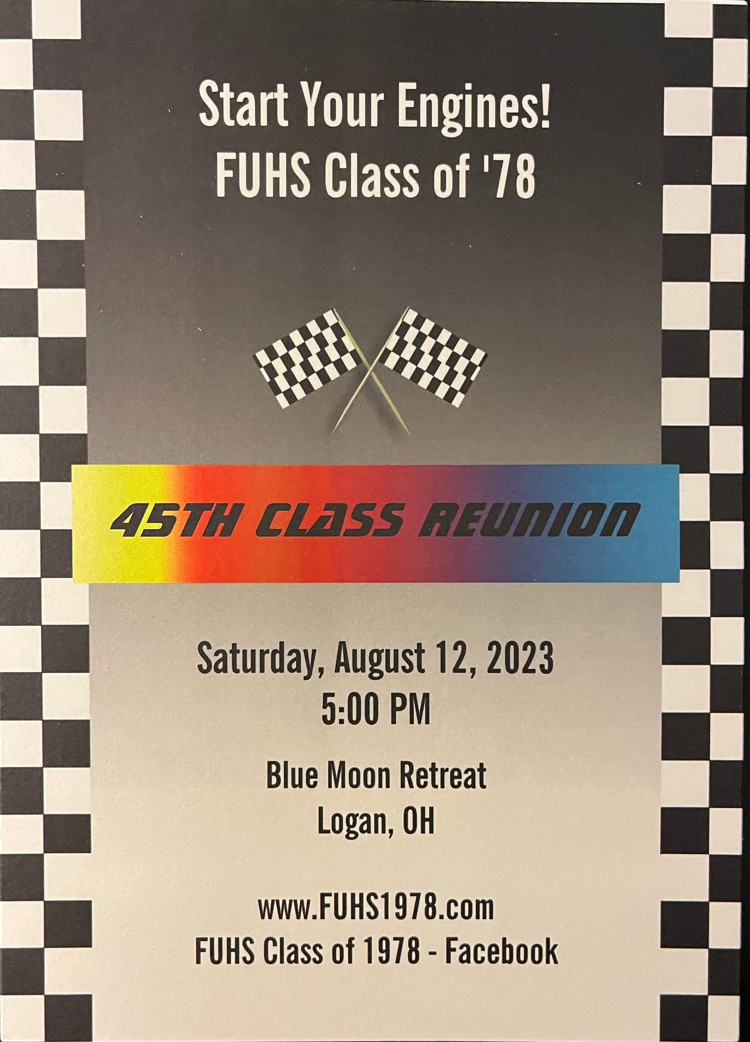 45th Year Reunion Invitation